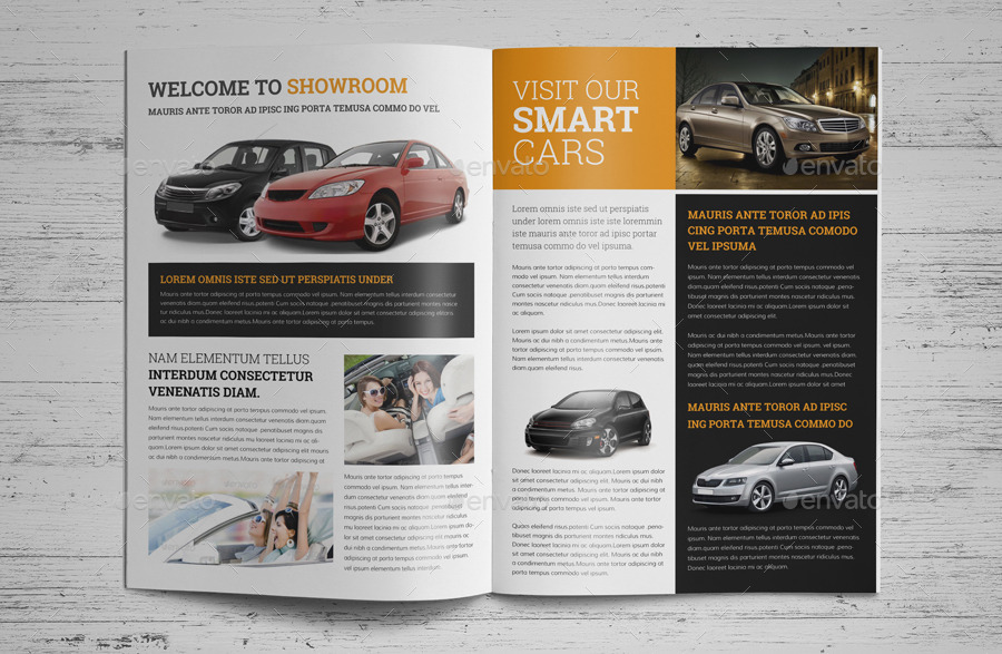 Automotive Car Brochure Catalog InDesign Template by JanySultana